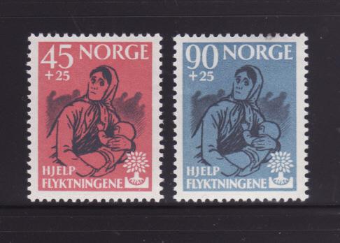 Norway B64-B65 Set MNH World Refugee Year (A)