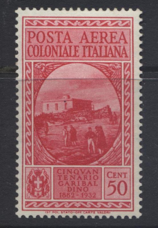 Italy - Scott C35 -Giuseppi Garibaldi Death -1932 - MLH - 50c Copper Red