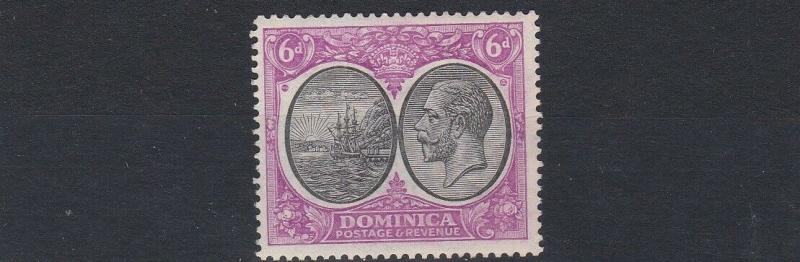 DOMINICA  1923 - 33   S G  82    6D   BLACK  &  MAGENTA             MH  