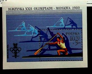 POLAND Sc B138 NH SOUVENIR SHEET OF 1980 - MOSCOW OLYMPICS