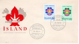 Iceland 1964 Sc 360-1 FDC-3