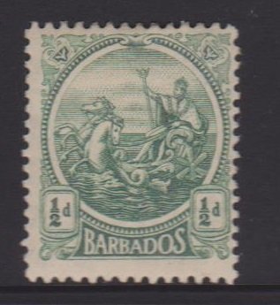 Barbados Sc#153 MH - pencil on back