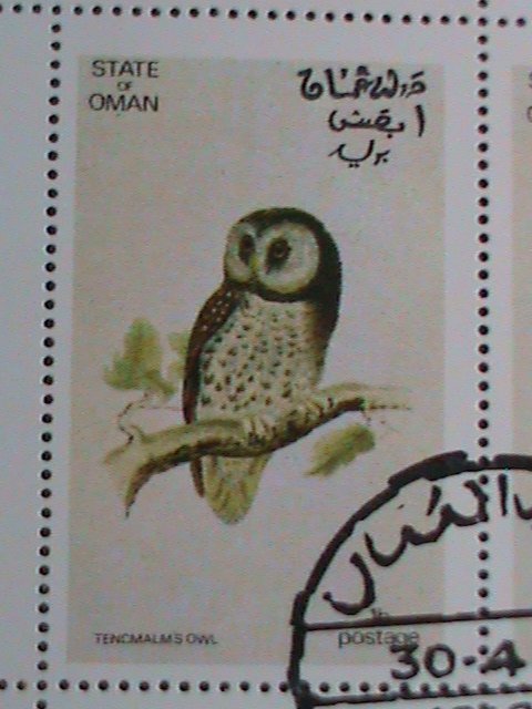 ​OMAN STAMP- 1972 COLORFUL LOVELY BEAUTIFUL BIRDS  CTO FULL SHEET VERY FINE