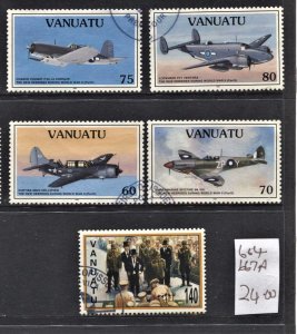 STAMP STATION PERTH Vanuatu #664-667A Planes CTO CV$24.00