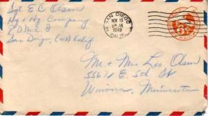 United States, Military, California, Airmail, Postal Stationery, U.S. Marine ...