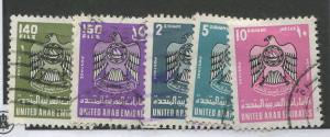 UNITED ARAB EMIRATES #78-82 USED VF