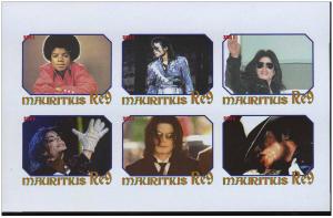 MAURITIUS SHEET IMPERF CINDERELLA MICHAEL JACKSON