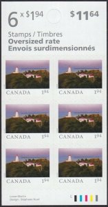 FAR AND WIDE = LIGHTHOUSE = Booklet of 6 x $1.94 MNH Canada 2020 #3227a BK739