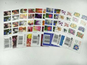 Flower style forever stamsp random style, 5 sheets total 100 pcs