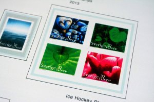 COLOR PRINTED SWEDEN 2000-2010 + 2011-2019 STAMP ALBUM PAGES (131 illust. pages)