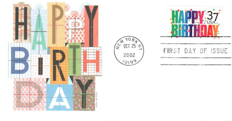 #3695 Happy Birthday Fleetwood FDC