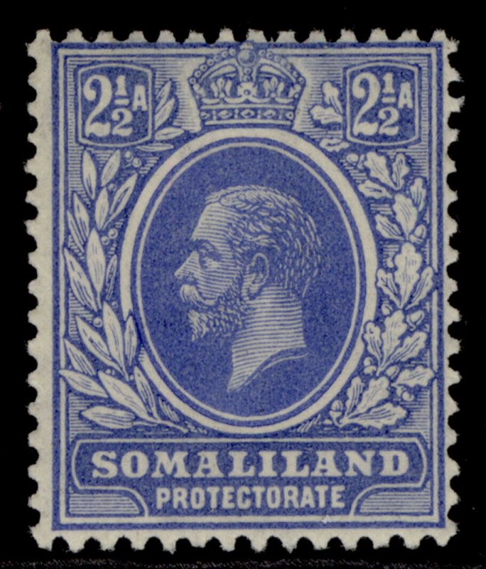 SOMALILAND PROTECTORATE GV SG76 2½a bright blue M MINT.