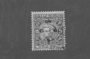 INDIA COCHIN ANGHAL 093 USED BIN $0.50