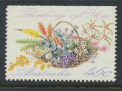 Australia SG 1318  Used - Greetings - Flowers top imperf