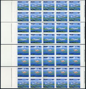 Palau C18a, C19a, C20a, C20b booklet panes, MNH. Michel 278-280A. Aircraft 1989.