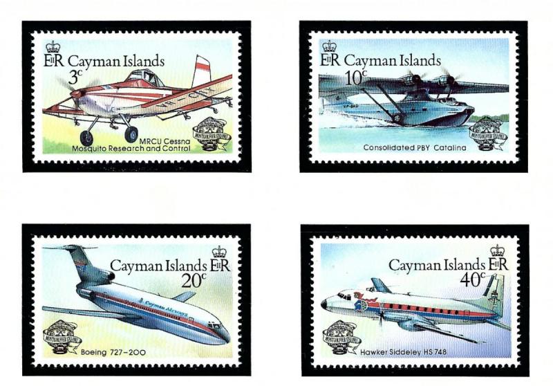 Cayman Is 514-17 MNH 1983 Airplanes