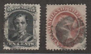 Newfoundland Scott #27-28 Stamp - Used Single