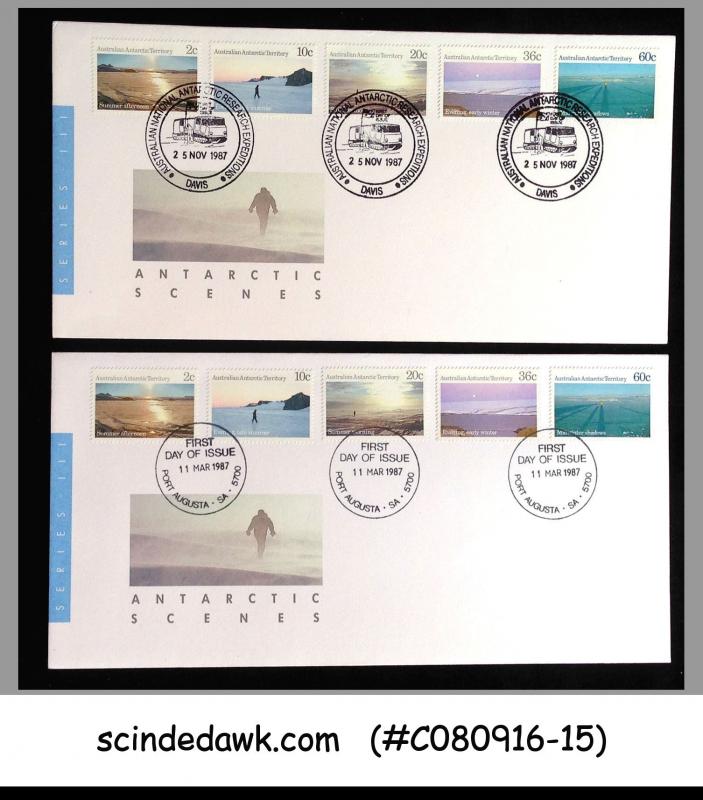 AUSTRALIAN ANTARCTIC TERRITORY - Set of 6 FDCs with Different Cancellation