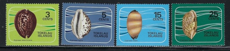 Tokelau Is 41-44 MNH 1974 Sea Shells (ap9481)