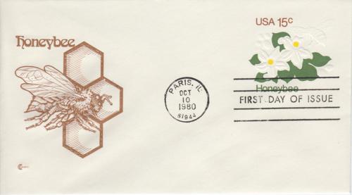 1980 Honeybee SE (Scott U599) CCC Cover Craft  FDC