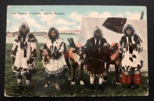 1909 Yakima WA USA Picture Postcard Cover Eskimo Four Beauties Of Alaska