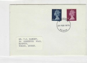 United Kingdom 1972 Error Post Decimal Day Stamps Cover ref R 17294