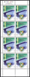 Canada #2033a 49¢ University of Sherbrooke (2004). Pane of 8 stamps. MNH