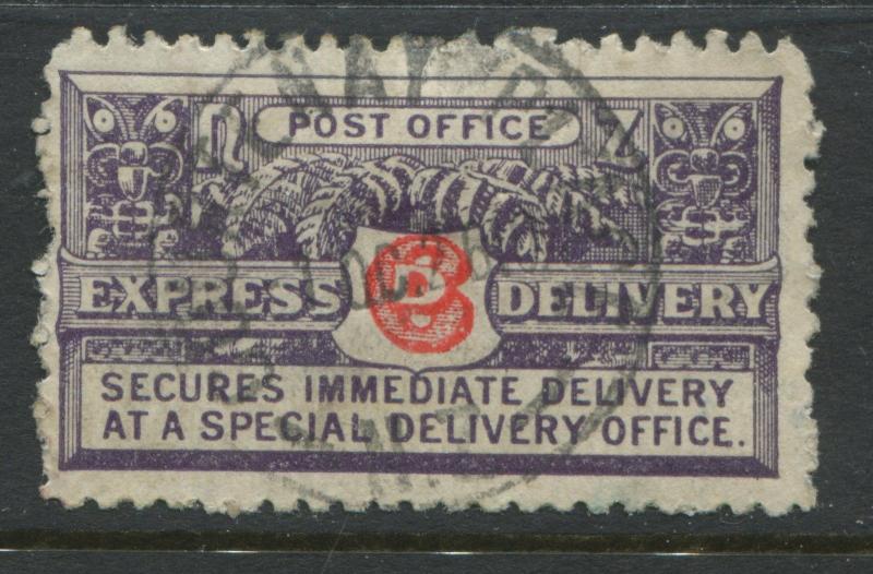 New Zealand 1903 6d Special Delivery perforated 11 CDS used