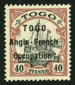 TOGO 41 40pf lake & blk Anglo-French Occup - LH VF - cert