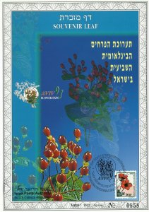 ISRAEL 1997 FLOWER EXPO 97 S/LEAF CARMEL # 260