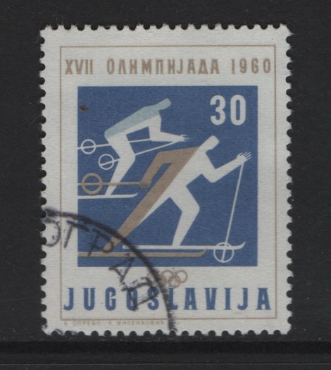 Yugoslavia  #566   used  1960   Olympic games  30d