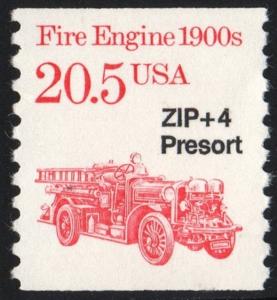 SC#2264 20.5¢ Fire Engine Coil Single (1988) MNH