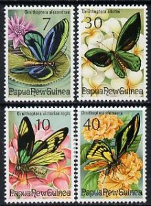 PAPUA NEW GUINEA - 1975 - Fauna Cons. Butterflies -Perf 4v Set-Mint Never Hinged