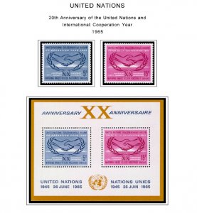 COLOR PRINTED UN - NEW YORK 1951-2010 STAMP ALBUM PAGES (155 illustrated pages)