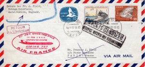 Japan 1960 FIRST JET OVER THE POLE AIR FRANCE Special Cover Postal History