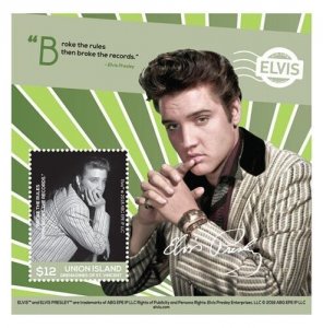 Union Islands 2019  - Elvis Presley '68 Comeback  - Souvenir stamp sheet - MNH