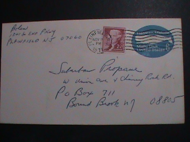 ​UNITED STATES,1971 COMMERCIAL COVER FANCY POSTAL CANCELLED-USED VERY FINE