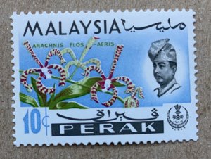 Perak 1970 10c Orchid watermark s/w, MNH. Scott 143a, CV $7.50. SG 171