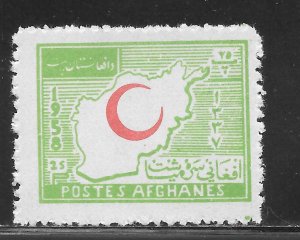 Afghanistan Scott RA26 Unused LHOG - 1958 Map and Red Crescent- SCV $0.40