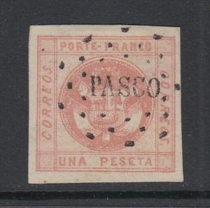 Peru, Scott 8, used, signed Buhler (minute thin speck)