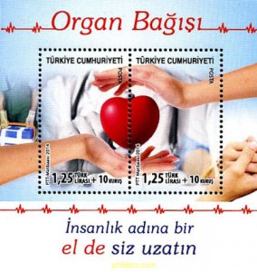 334245 MNH TURQUIA 2014 DONACION DE ORGANOS