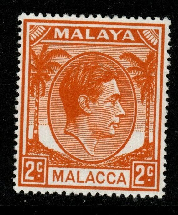 MALAYA MALACCA SG4 1949 2c ORANGE MTD MINT