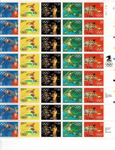Summer Olympics 1992 29c US Postage Sheet #2553 VF MNH