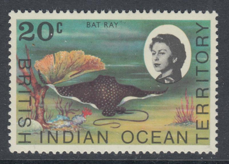 XG-L751 BIOT - Fish, 1968 Bat Ray, Q. Elizabeth II, 20C MNH Set