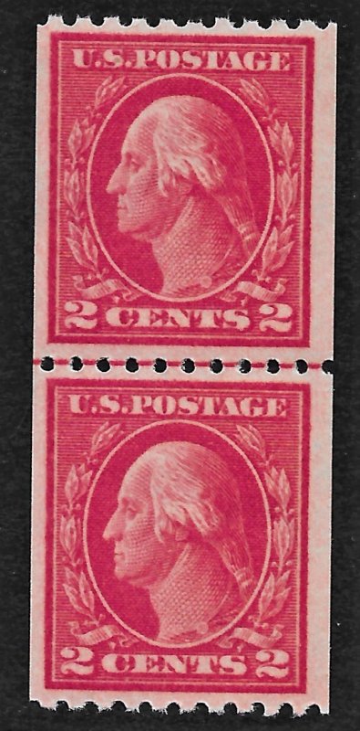 US 1914 Sc. #442 Line Pair NH Cat. Val. $130.00.