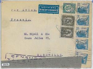 23175  SPAIN - POSTAL HISTORY - GUERRA CIVIL Cover to ARGENTINA with CENSOR MARK