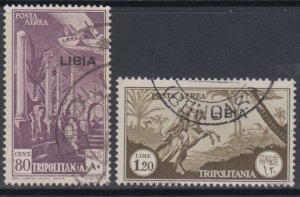 Italy Libia Posta Aerea n. 48+49 very fine used cv 600$