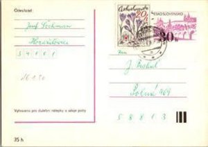 Czechoslovakia, Worldwide Government Postal Card