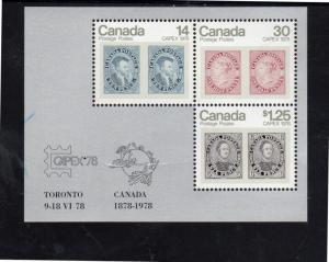 CANADA #753-756a  1978  CAPEX '78     MINT  VF NH  O.G  S/S