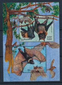 [39245] Mayotte 2001 Wild Animals Bats MNH Sheet